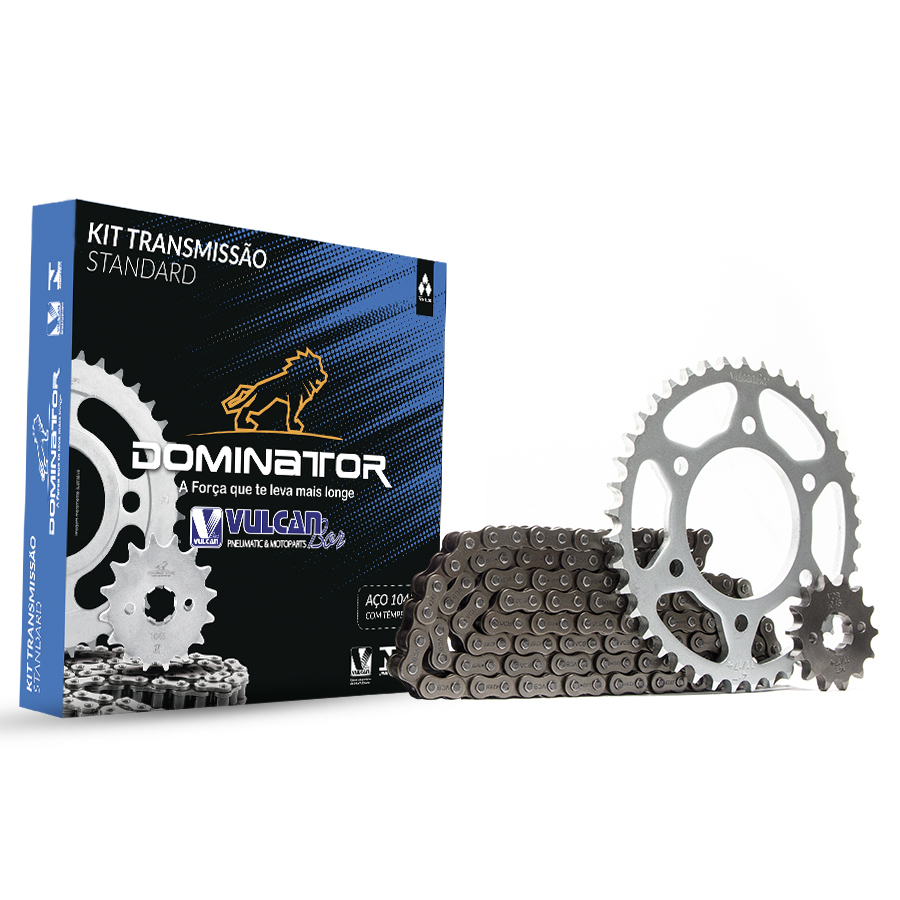 Kit trans. standard temp. compl. p/ moto yamaha ys 150 fazer ed/sed flex 14/... (41t+14t-428h+126l)